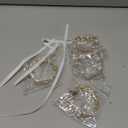 Hotop 4 Pcs Corsage Wrist Bracelet Bands Bride Pearl Rhinestone Bracelet Elastic Wrist Corsage DIY Wedding Wristband Faux Pearl Adjustable Wristband Accessory for Bridal Party Prom (Gold)