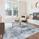 Washable Abstract Area Rug 8x10 - Modern Style for Living Room, Bedroom, Kitchen - Machine Washable Rug for Living Room - Non Shedding and Non Slip - Low Pile Carpet 8x10 Beige/Grey/Black