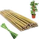 Natural Bamboo Plant Stakes (18in-30PCS)