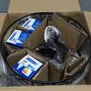 DLLT Flush Mount Ceiling Light: Modern 3-Light Semi Flush Mount Ceiling Light Fixture - Drum Kitchen Lighting Fixture for Dining Room - Black Bedroom Ceiling Lamp with Double Shade