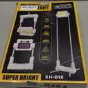 Solar Rechargeable LED Work Light with Stand, 10000 Lumen Tripod Work Light with Hook, 5 Modes Solar USB Charging Waterproof Emergency Light for Garage Camping Outdoor