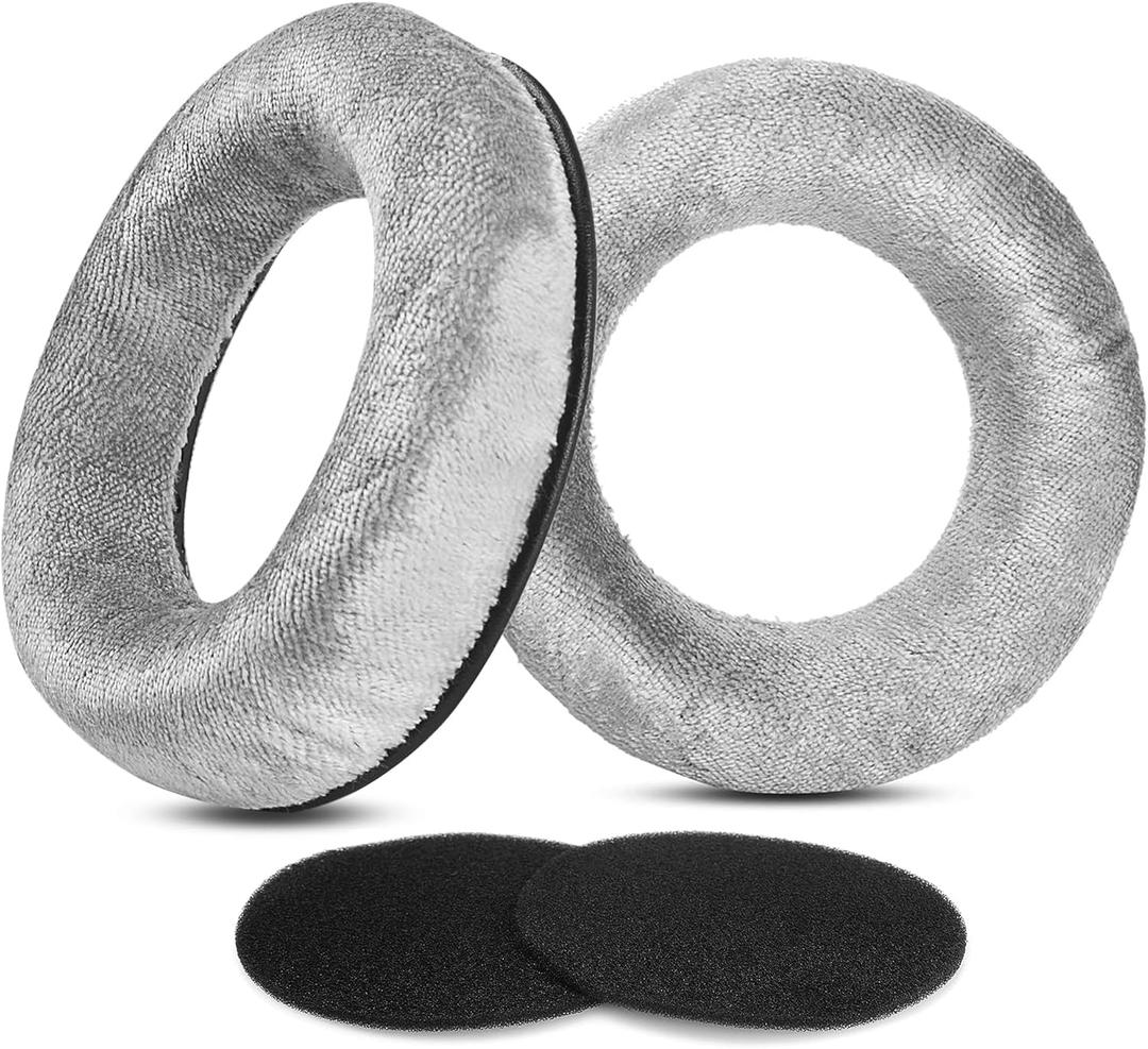 DT770 Earpads,DT990 Ear Pads Cushions Compatible with Beyerdynamic DT 770/Pro,DT 880/Pro,DT 990/Pro,MMX300 Headphones Earpads Replacement(Velvet Fabric and Memory Foam Ear Cushions)