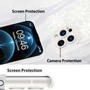 MZELQ for iPhone 12 Pro Max Case, Silicone Floral Flowers Sunflowers Cute Pattern, Camera Protection Soft Slim Phone Cover for Girls Women -White