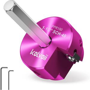 Kolvoii 1-1/2 Inch PVC Pipe Reamer, PVC Fitting Saver for SCH 40, Plastic Pipe Fitting Reamer, Pipe Reamer Suit for Water Lines, Drain Lines, Vent Lines