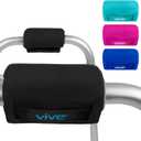 Vive Walker Handle Cushions - Padded Hand Covers - Soft Cushion Padding Medical for Folding Rolling Wheelchair, Rollator Handle, Senior, Elderly Grippers - Crutch Handle Pad Grips - Mobility Aid (Black)