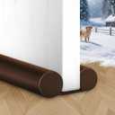 MAXTID Brown Large Door Draft Stopper 30 Inch for Small Size Bedroom Door, Fits 0.5 to 1.7" Gaps Under Door Draft Noise Blocker Large Gap Stoppers(24" 25" 26" 27" 28" 29" 30" Doors)