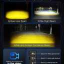 NOVSIGHT LED Pods Lights Driving Lights - 2'' with 8 Light Modes 2 Kinds Brackets, Waterproof Off Road LED Light Pod for Motorcycle Truck ATV UTV 5 Years Service (2 Inch White/Amber Driving Beam)