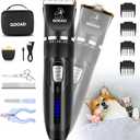Dog Clippers Grooming Kit and Paw Trimmer,Cordless,Low Noise, Electric Quiet,Rechargeable, Dog Trimmer Grooming, Pet Hair Clippers for Thick Coats,Shaver for Small and Large Dogs Cats(Black)