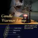 Luxury Candle Warmer Lamp with Timer & Dimmable Brightness, Crystal Gemstone Shade & Premium Base - Adjustable Wax Melt Warmer for Home Decor, 4.5"D x 4.5"W x 11.8"H