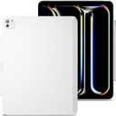 MAGEASY CoverBuddy Lite for M4 iPad Pro 13" (2024) - iPad Pro Case Compatible with Magic Keyboard for iPad Pro (M4), with Apple Pencil Pro Pencil Holder - White (2024 iPad Pro 13" (M4))