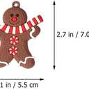 Toyvian 12pcs Christmas Flatback Embellishments Gingerbread Man Christmas Charms for Jewelry Making DIY Crafts Scrapbooking Hair Clips