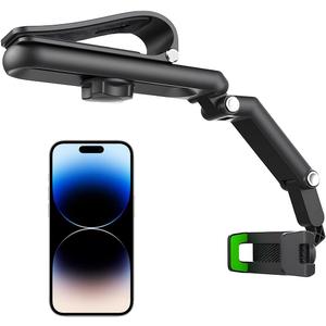 Rotatable and Retractable Car Phone Holder - 1080 Multifunction Sun Visor Universal 360 Rotating Cell Phone Holder Mobile Mount for Vehicle Rear View Mirror