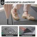 Front Door Mat 24''x35'', Non Slip Absorbent Dirt Resist Washable Low-Profile Indoor Doormat, Easy Clean Welcome Entryway Door Mats, Grey