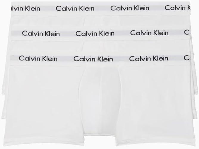 Calvin Klein Men's Cotton Stretch 3-Pack Low Rise Trunks (Medium)