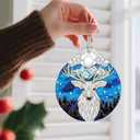 2 x Christmas Ornament, Stained Glass Ornament, Christmas Ornaments for Tree, Hanging Ornaments for Home Decor & Xmas Decorations Holiday Decor, Gift Ideas, Perfect Holiday & Xmas Gifts - Night Court