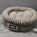 BALANCE Luxury Donut Dog Bed, 30 Inches Round Dog Bed Medium Size Dogs Washable, Orthopedic Calming Dogs Bed for Pets with Anti-Slip Bottom, Oatmeal