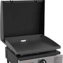 Blackstone 1814 Stainless Steel Propane Gas Portable, Flat Top Griddle Frill Station for Kitchen, Camping, Outdoor, Tailgating, Tabletop, Countertop  Heavy Duty & 12, 000 BTUs, 17 Inch, Black