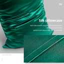 spencer & whitney Silk Pillowcase for Hair and Skin Health with Hidden Zipper 100% Mulberry Silk Bed Pillowcase Both Side 22 Momme Silk(Green)