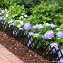 LaLaGreen Garden Edging Border (23x8.5 Inch, 10 Pack) Black Plastic Fence Panels, Landscape Edging for Yard Lawn Patio Pathways Trees, Decorative Flower Bed Borders Outdoor Style Decor