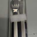 MONBENTO - Cutlery Set MB Slim Box Onyx for Lunch Box - 3 Pieces Fork Knife Spoon - Flatware Set Work Lunch Packing - Suitable for MB Original & MB Square Bento Boxes - Stainless Steel - Black