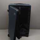 BISON DENIM Carry On Luggage Expandable PC Hard Shell Suitcase with Spinner Wheels and Cup Holder, TSA-approved Lock and USB Port 20-Inch (Blue)