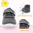 BARERUN Baby Sneakers Toddler Shoes Soft Anti-Slip Sole Newborn First Walkers Infant Toddler Breathable Athletic Running Shoes (6-7 Toddler, Dark Grey)