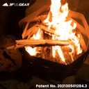 Fire Pit, Halo Fire Place Outdoor Portable Wood Fire Pits Includes A Grill, A Bag, Hexagonal Fireplace for Patio Camping Gift (Alien Hollow Design Hot-Rolled Steel Firepit with a Grill, Medium)