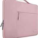 MOSISO Laptop Case 17.3 inch, 17-17.3 inch Laptop Sleeve with Handle Compatible with Dell XPS/HP Pavilion/Ideapad/Acer/Alienware/HP Omen, Polyester Multifunctional Computer Bag, Pink