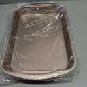 9x13 Nonstick Baking Pan 2 Pack Heavy-Gauge Carbon Steel Cake PanWarp-Resistant & PFOA Free, Even Heating for Lasagna, Sheet Cake, Brownies & Meal Prep, Wide Handles Golden