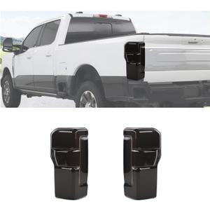 RAZPOY Tail Light Cover, Smoked Rear Light Guards Trim Compatible with Ford F250/F350/F450/F550 2023 2024 2025, Smoke Black (with Blind Spot Module)