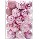 VAINECHAY Christmas Tree Ornaments Pink: Christmas Decorations Shatterproof Xmas Balls Ornament Decor, 60mm / 2.36 inches, Set of 34pcs