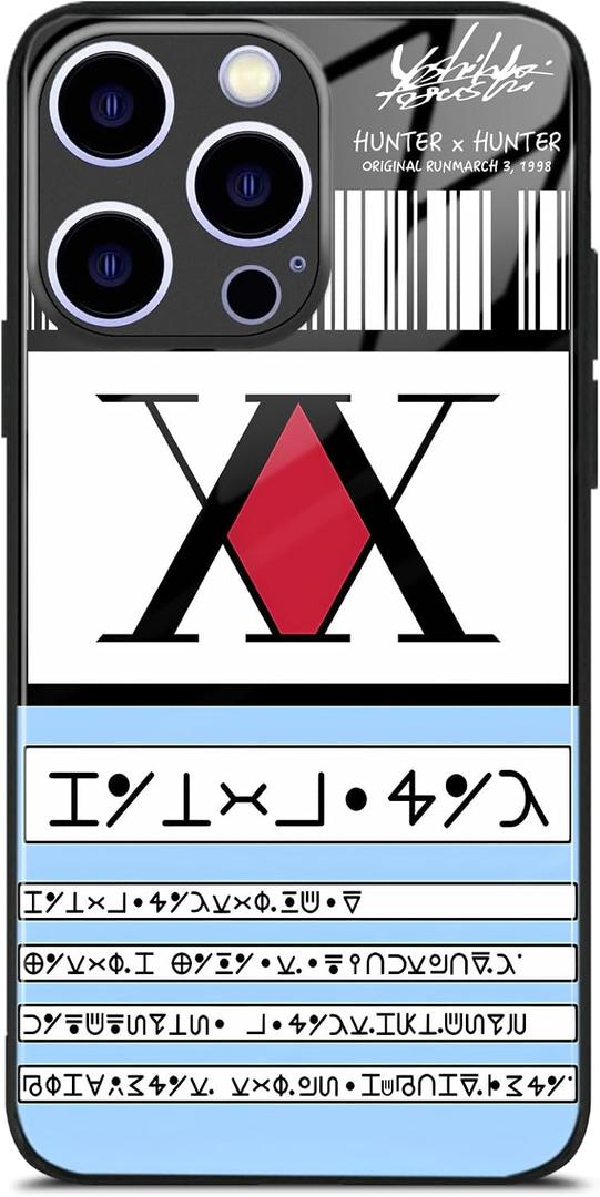 Hunter License Anime Manga Artistic Glass Phone Case for iPhone 13 Pro