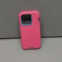 Annymall for iPhone 14 Pro Case with 2 Screen Protector, Heavy Duty Drop Protection Shockproof Full Body 3-Layer Military Rugged Durable Protective Cover for Apple iPhone 14 Pro 6.1" (Pink/Blue)