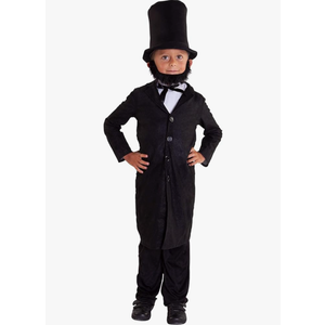 Morph Costumes Abraham Lincoln Costume For Kids - Presidents Day Halloween Outfit For Boys, Historical Dress Up L