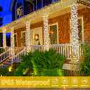 4 Pack Solar String Lights for Outside, 170 FT Total 480 LED Solar Chrismas Lights Outdoor with 8 Modes & Memory Function, Waterproof Twinkle Light for Xmas Tree Yard Party Decorations (Warm White)