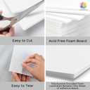 Mat Board Center 10 Pack 13x19 Self Adhesive White Foam Board 3/16" Thick | One Side Adhesive, Warp-Resistant, Acid Free, Foam Core Board for Picture & Poster Mounting, Crafts, Artworks, Backing Boards