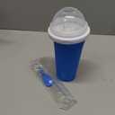 Slushy Maker Cup, Slushie Cup Maker, Milk Cola Juice Squeeze Cup, Magic Quick Freeze Cup, Cooling Cup, Smoothies Cup with Lids and Straws for All Age (Blue)