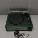 Vinyl Record Players Turntable with Speakers Wireless Receiver 3 Speed RPM LP Phonograph Belt-Driven Headphone AUX RCA Auto Stop All-in-one Turn Table for Beginners Collectors Grass Green