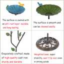 Bird Baths for Outdoors, 37" H Bird Bath for Outside, 3-in-1 Bird Feeders for Outdoors, Pedestal Birdbaths, Metal Bird Bath Bowl for Garden, Lawn, Yard Decor