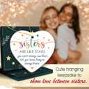 2 x Sister Christmas Ornament 2025 - Sisters are Like Stars Keepsake Gift, Appreciation Sister Gifts for Christmas, Birthday, Exchange Gifts for Friends, Soul Sisters, Ceramic Ornament for Hanging Decor