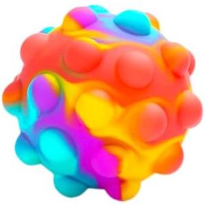 RadBizz Push Pop Bubble Fidget Sensory Toy Ball - for Autism, Stress, Anxiety - Kids and Adults (Multicolor Ball)