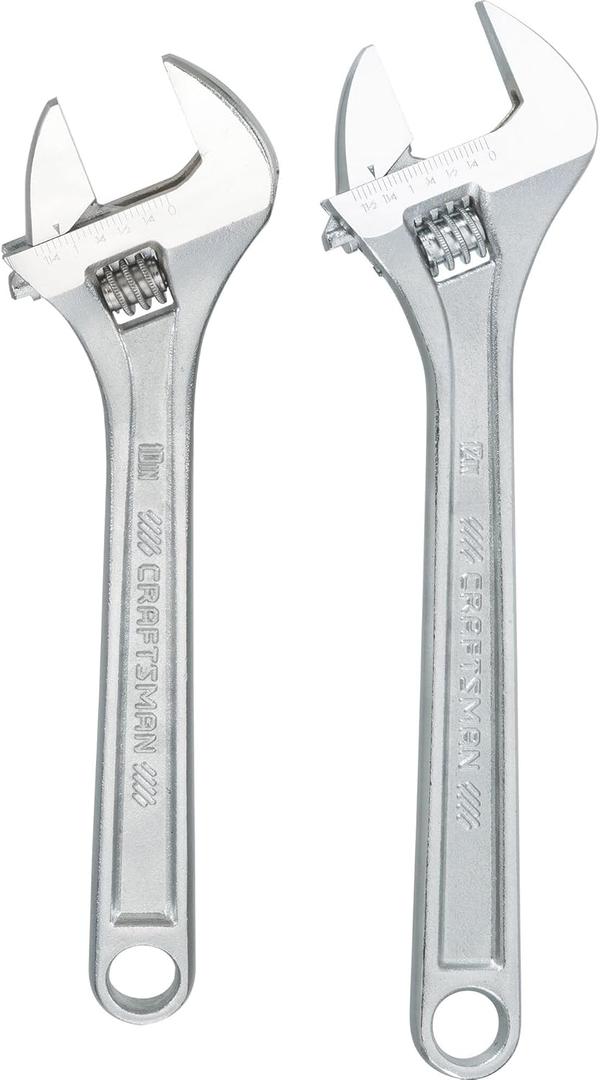 CRAFTSMAN Adjustable Wrench Set, 2Piece (CMMT12002)