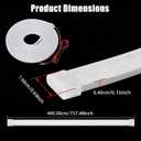Car LED Strip Lights, Dynamic Flowing Car Trunk Light Strip, 157.48" Flexible Trunk Led Light Strip, Easy Install, Waterproof, Suitable for Cars, SUVs(White),Not Compatible with Ford and VW