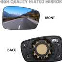 Passenger Side Mirror Replacement for Hyundai Sonata 2011 2012 2013 2014- Right Side Mirror Glass, Rear View Mirrors Glass with Power Heated