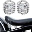Motorcycle Solo Seat Springs Mounting 2 Inch Spring Bracket Hardware Mount Kit Fit for Harley Sportster Softail XL 883 1200 Dyna Bobber (Black) (Chrome)