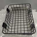 2 Pcs Slatwall Wire Baskets 13.5 x 7.5 x 4.5 Inch Metal Mounted Wall Organizer Basket Ventilated Hanging Slatwall Accessories for Storage Display Organizing Kitchen (Black)