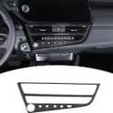 Car Center Console Air Vent Trim Frame Sticker,Fit for Lexus ES 2021 2022 2023 Model Real Soft Carbon Fiber Automotive Decoration Accessories (Not for 2018-2020) (Black Carbon Fiber)