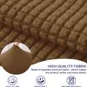 SUBRTEX Stretch Couch Arm Covers Set of 2, Checkered Sofa Arm Slipcovers, Anti-Slip Armrest Covers for Recliner and Armchairs, Pet Proof, High Stretchy, Hook & Loop Tape, Coffee