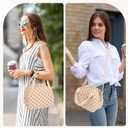 Lunch Bag Women with Shoulder StrapLarge CapacityStrengthen InsulationDurable Waterproof Cute Corduroy Lunch Tote Bag, Reusable Insulated Lunch Box/Cooler for Women/Girl/Men, Brown-Check