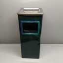 Trash Can Outdoor Waste Container Square Stainless Steel Trash Can with Removable Inner Bucket for Disposal Commercial Waste Container 9.45 x 9.45 x 24.02-Green